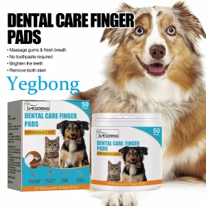 50 PCS, Pet Tooth Cleaning Finger Wipes