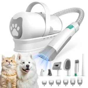 Pet Grooming Vacuum with  6 Grooming Tools